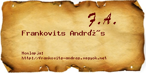 Frankovits András névjegykártya